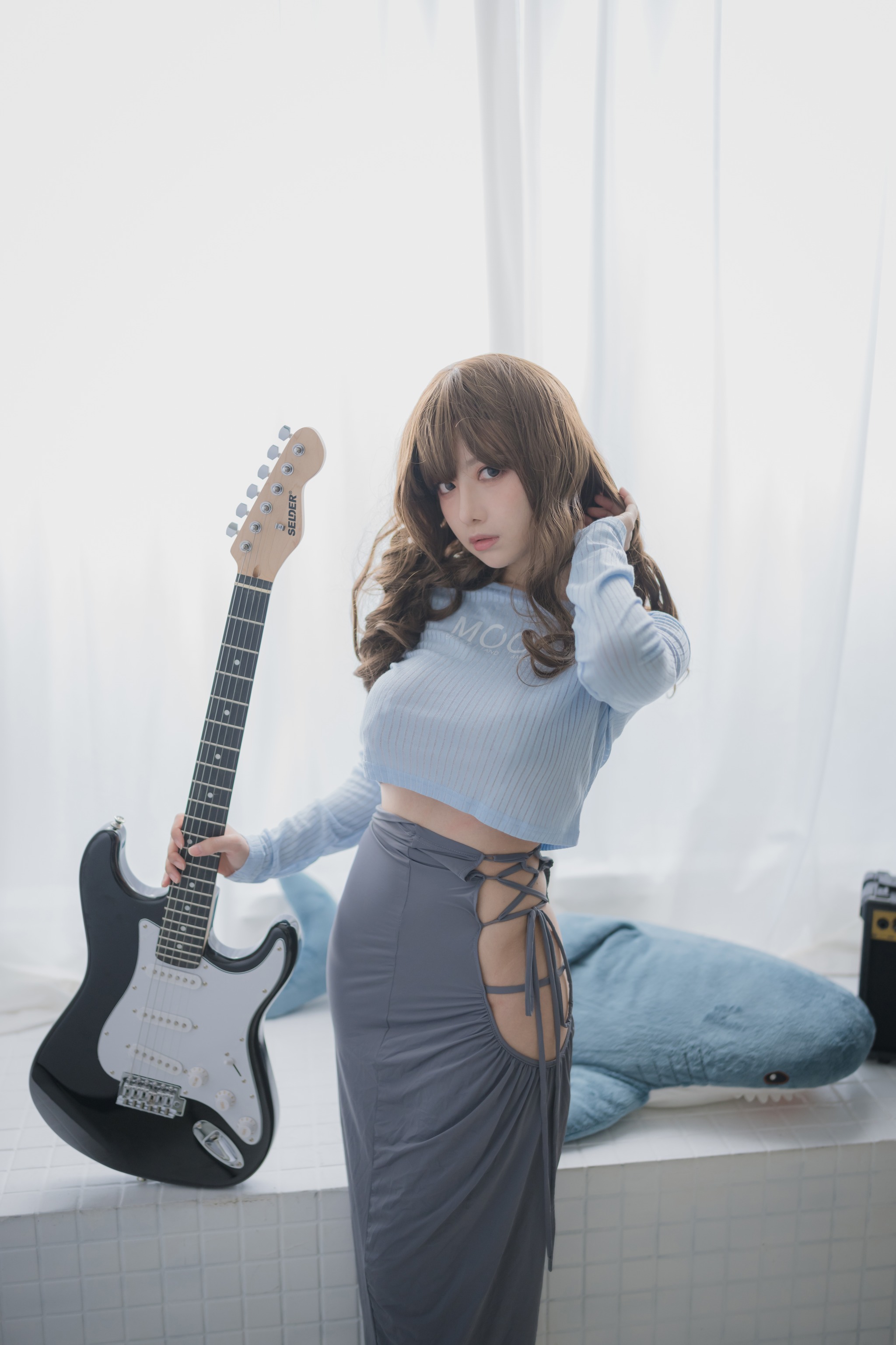 图片[1]-Shika小鹿鹿 – NO.076 吉他妹妹 [20P]-XikXak